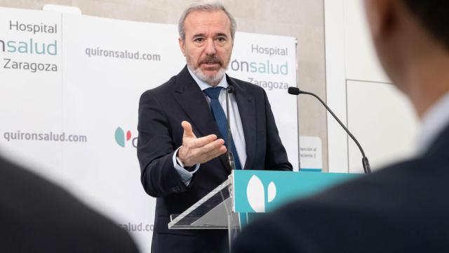 Jorge Azcón, este lunes.