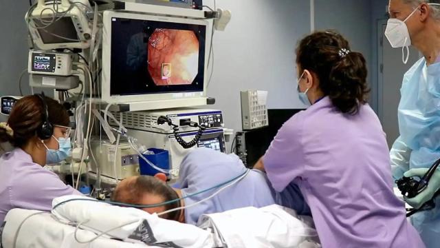 Cribado de cáncer de colon en una foto de archivo.