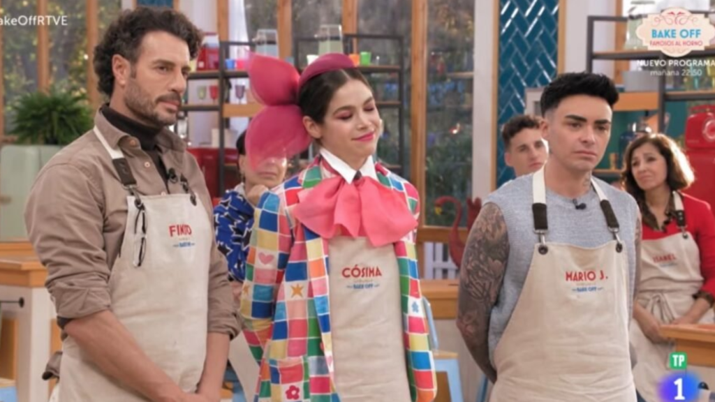Finito de Córdoba, Cósima Ramínez y Mario Jefferson en 'Bake Off: famosos al horno'.