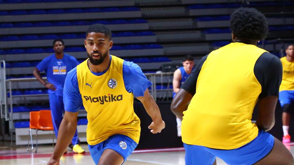 Momento de un entrenamiento del Maccabi de Tel Aviv