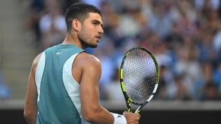 Carlos Alcaraz, en el Abierto de Australia