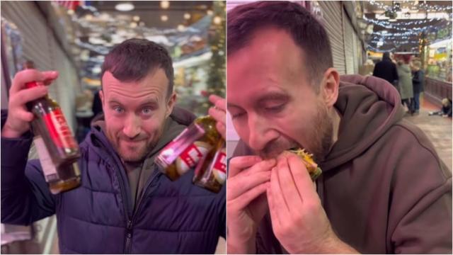 Cervezas y raciones del bar Sabor Sagrado de Madrid.