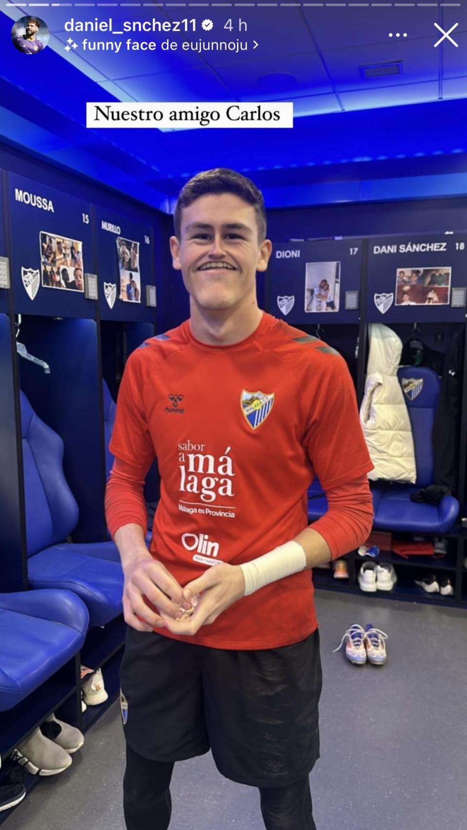 Carlos López, jugador del Málaga CF