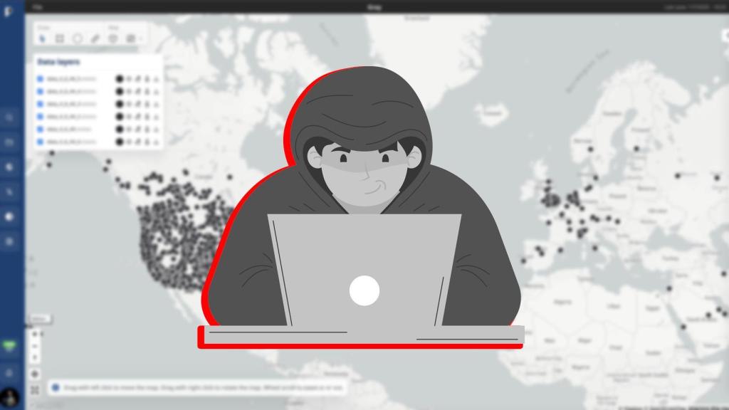 Fotomontaje con una imagen del mapa con las localizaciones filtradas.