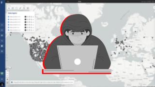 Fotomontaje con una imagen del mapa con las localizaciones filtradas.