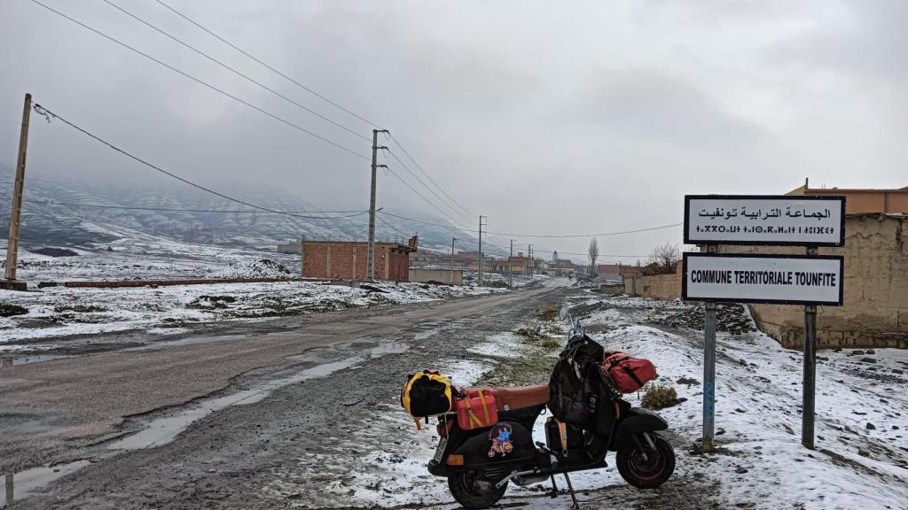 Un tramo nevado del recorrido.