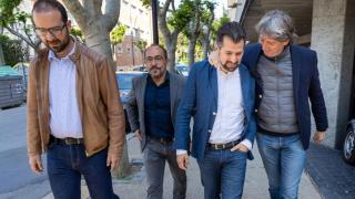 El secretario general del PSCyL, Luis Tudanca, y el secretario general electo, Carlos Martínez, en una imagen de archivo