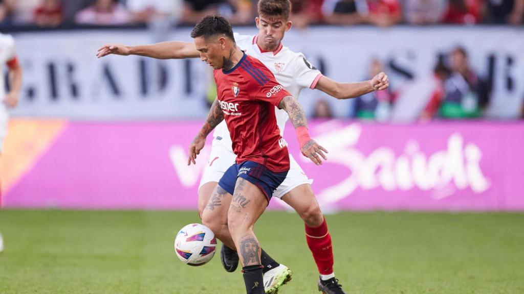 Kike Salas, durante un partido con el Sevilla ante Osasuna