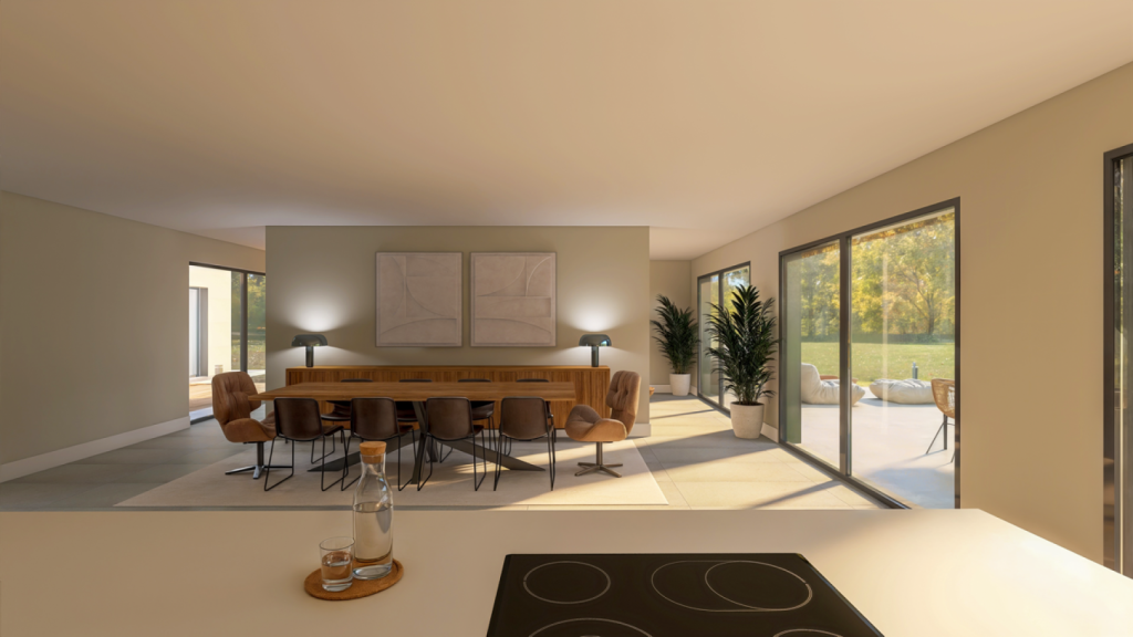 Interior de la casa CUBE 350