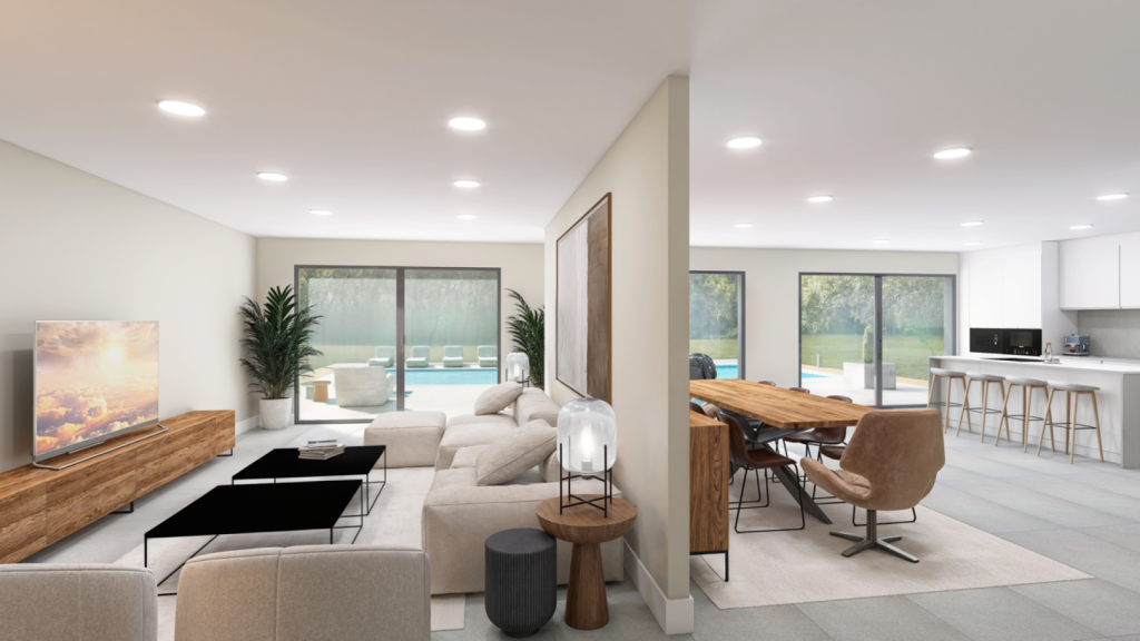 Interior de la casa CUBE 350