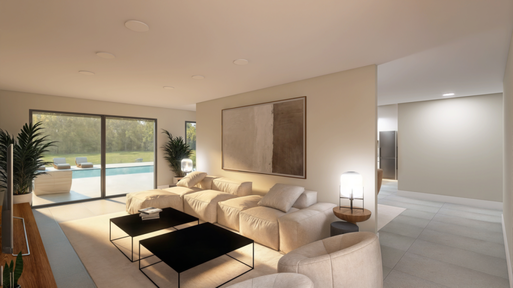 Interior de la casa CUBE 350