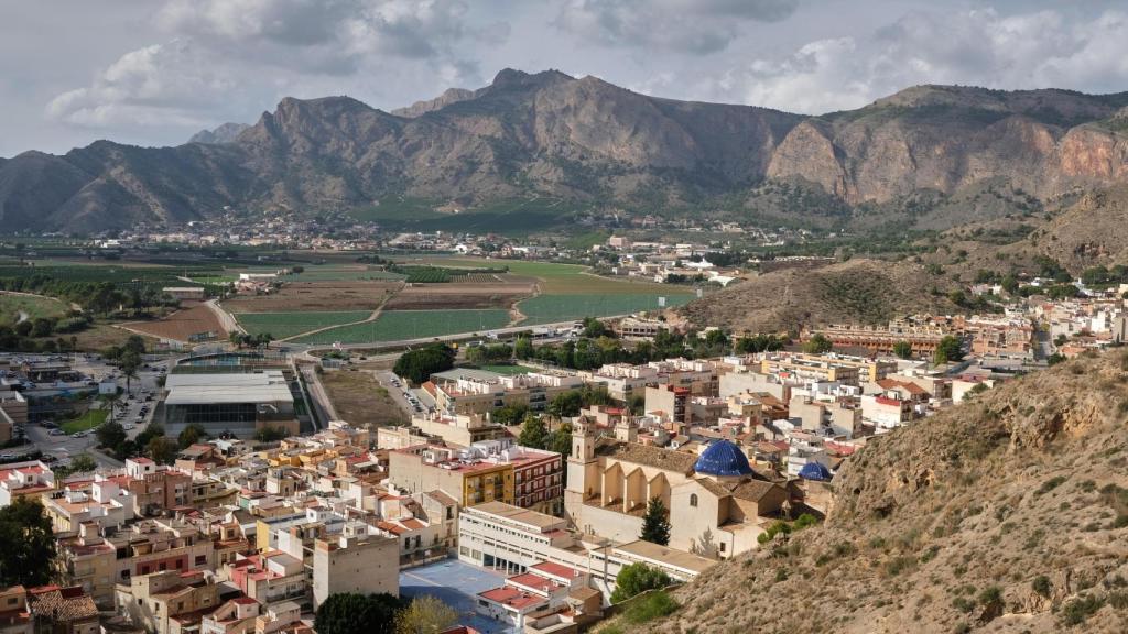 Vista panorámica del casco antiguo de Orihuela.