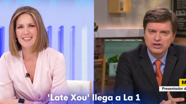 Silvia Intxaurrondo y Marc Giró, en 'La hora de La 1'