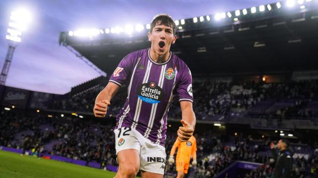 Mario Martín celebra la victoria ante el Real Betis este pasado sábado