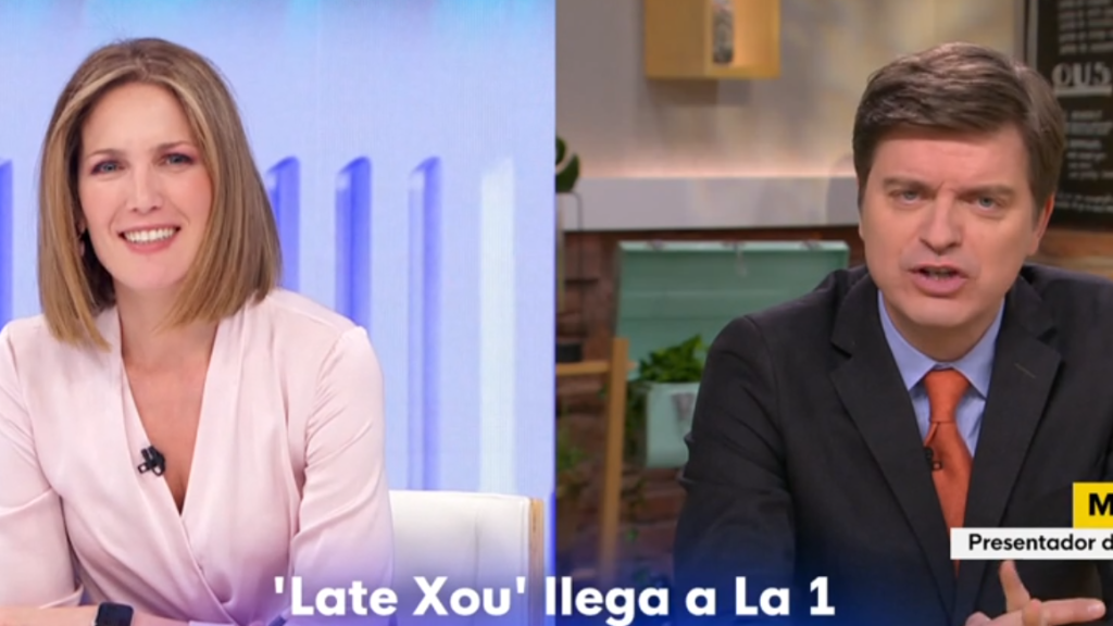 Silvia Intxaurrondo y Marc Giró, en 'La hora de La 1'