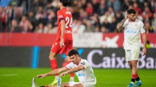 Kike Salas, durante un partido con el Sevilla.