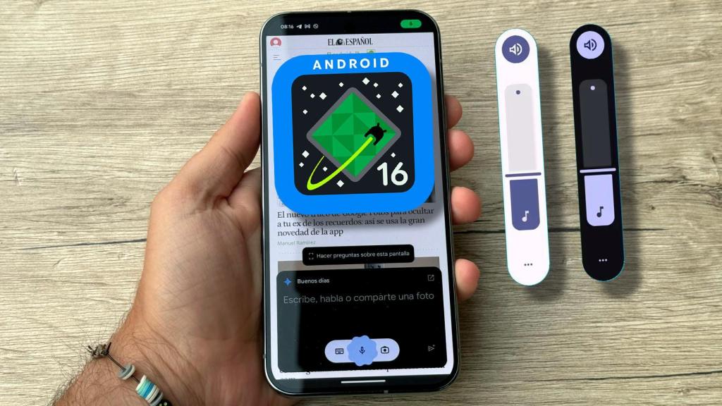 Fotomontaje de Android 16 con el Pixel 9
