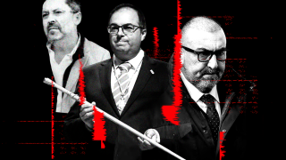 El constructor José Ruz, el exalcalde de Leganés Santiago Llorente y Koldo García en un fotomontaje.