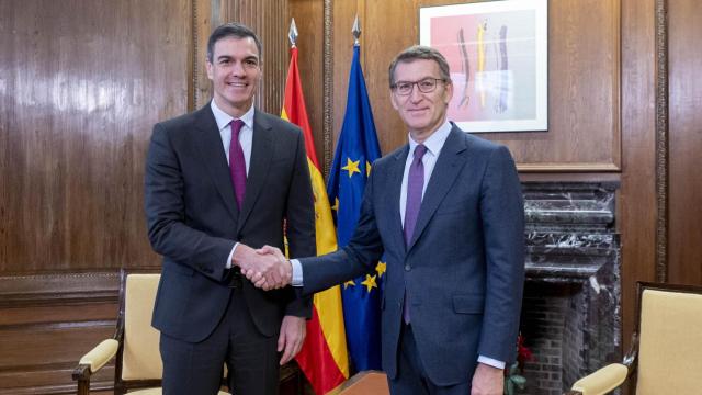 Pedro Sánchez y Alberto Núñez Feijóo, en su última reunión.