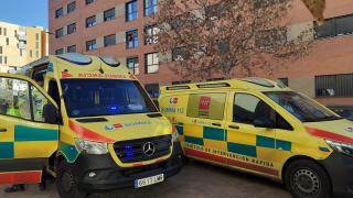 Ambulancias del Summa 112 en Vallecas.