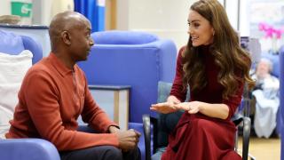 Kate Middleton, este martes, en The Royal Marsden Hospital de Londres.