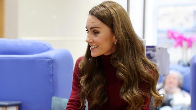 Kate Middleton, este martes, en The Royal Marsden Hospital de Londres.