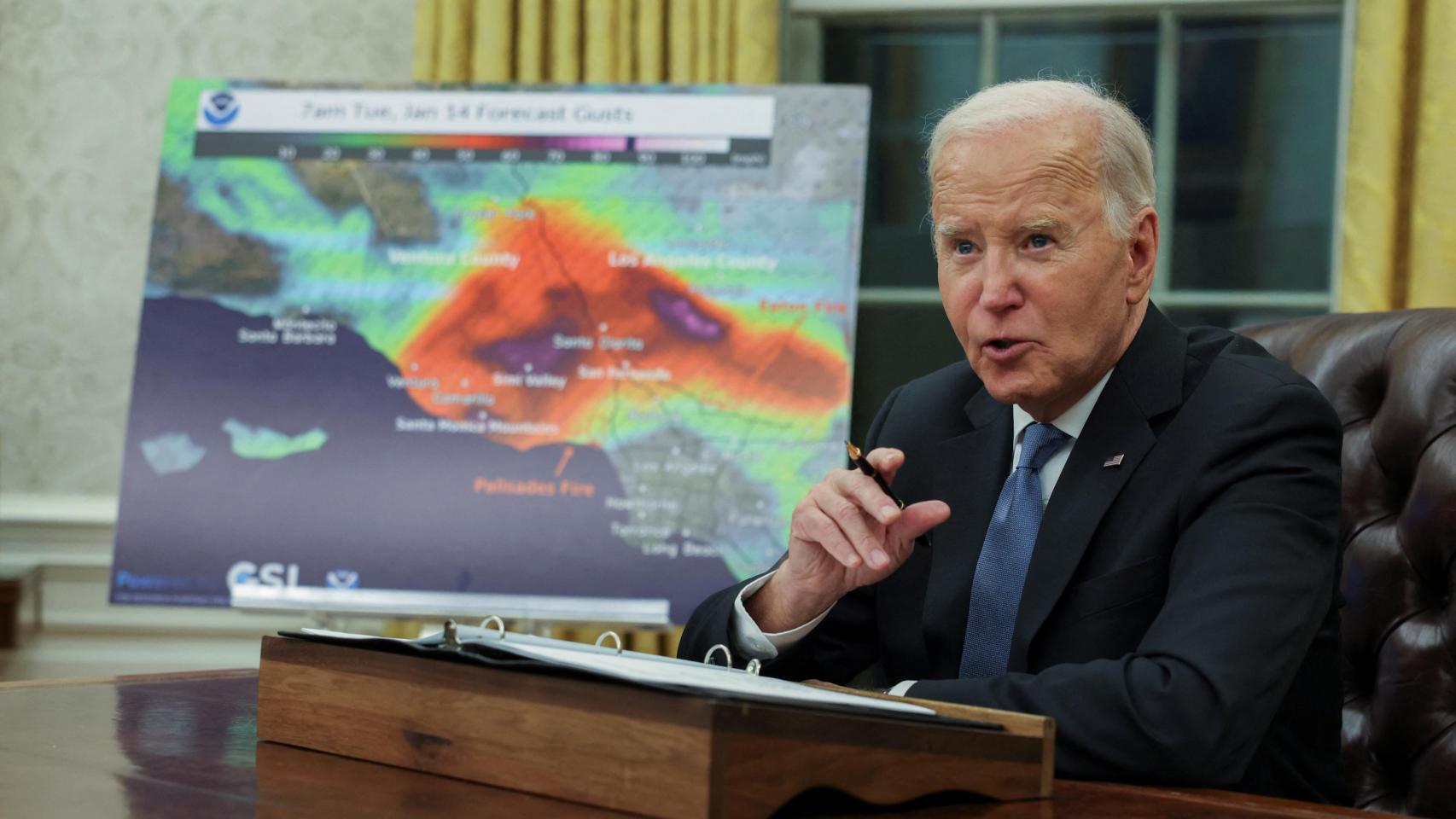 Joe Biden, presidente de Estados Unidos, en el Despacho Oval de la Casa Blanca.