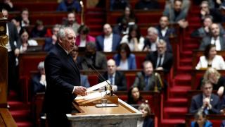El primer ministro francés, François Bayrou, durante su discurso de política general ante la Asamblea Nacional,