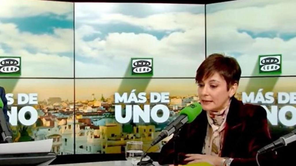La ministra de Vivienda y Agenda Urbana, Isabel Rodríguez, este miércoles en 'Más de Uno' de Onda Cero.