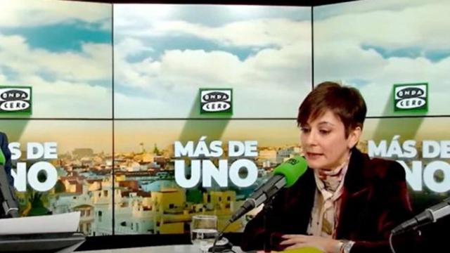 La ministra de Vivienda y Agenda Urbana, Isabel Rodríguez, este miércoles en 'Más de Uno' de Onda Cero.