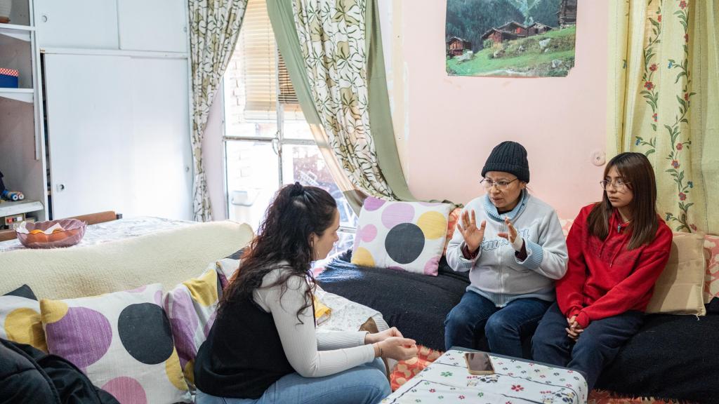 El pequeño salón que Rocío alquilaba a otra familia.