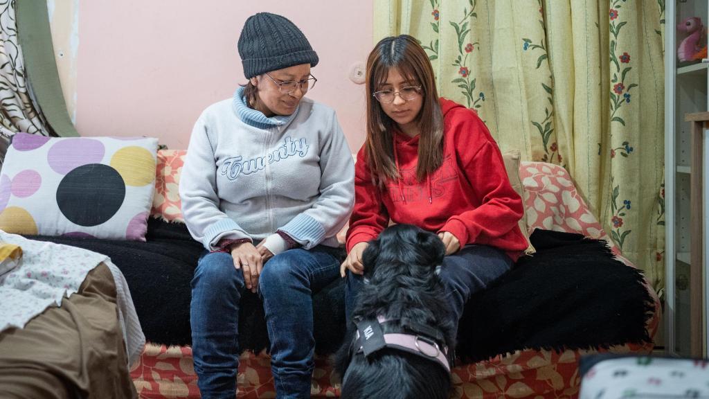 Gabriela tuvo a su perra como parte de una terapia.