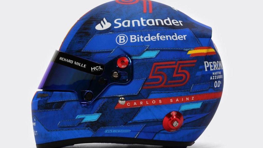 Edición especial del casco de Carlos Sainz para el GP de Miami 2024 de F1