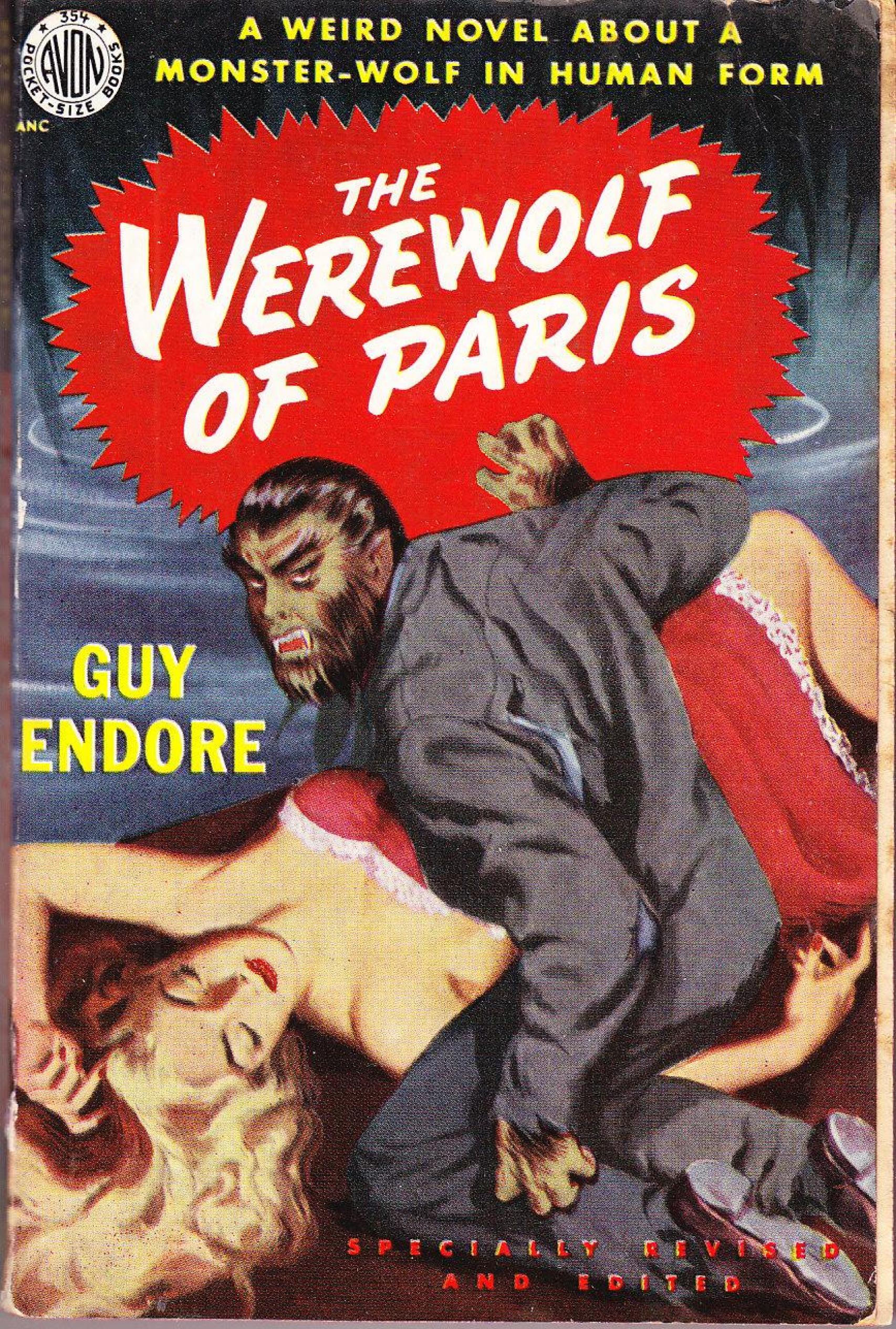 Portada de una edición de bolsillo de 'El hombre lobo de París' (1933), la mejor novela sobre el mito