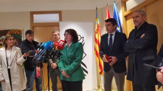 Reunión en Generalitat (presidente Mazón y consellers Rovira y Gómez) con los rectores navarro (UA) y Ruiz (UMH).
