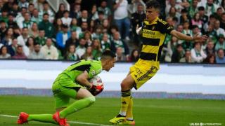 Edgar Badía en un encuentro con el Real Zaragoza.
