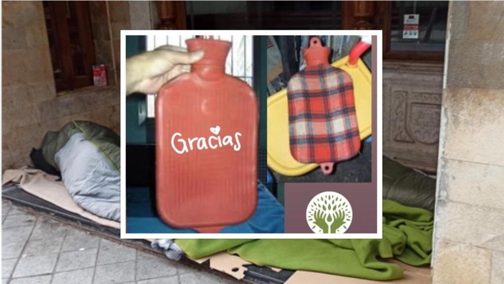 Bolsas de agua caliente para los 'sin techo' en las gélidas noches de Valladolid