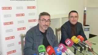 Paco de la Rosa, secretario provincial de CCOO Castilla-La Mancha junto a Marcelo Ortega, responsable de Comunicación.