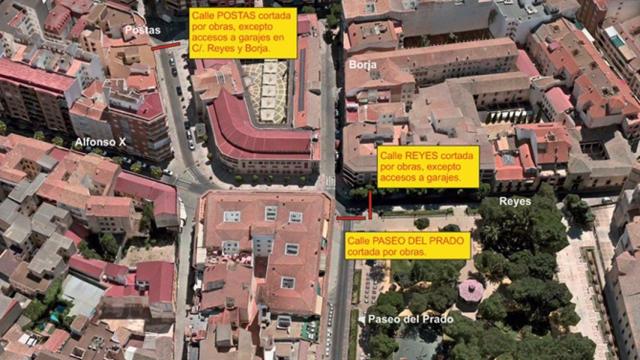 Infografía de las calles afectadas.