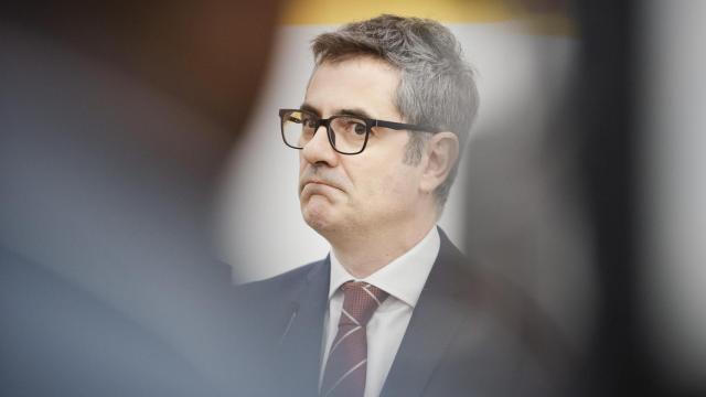 El ministro de la Presidencia, Justicia y Relaciones con las Cortes, Félix Bolaños, este miércoles en la inauguración del curso selectivo de la 63ª promoción de acceso a la carrera fiscal, en Madrid.