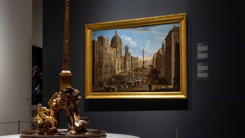 Patrimonio Nacional exhibe en la Galería de las Colecciones Reales la escultura del Ganges que vuelve a La Fuente de Bernini. Foto: Patrimonio Nacional.