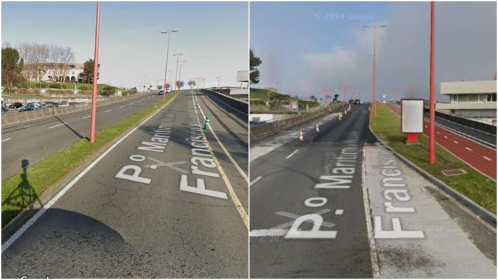 As Ánimas en A Coruña. A la derecha el antes (2016) y a la izquierda el después (2024)