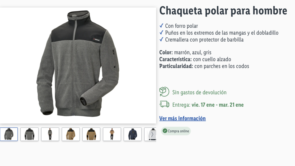 Chaqueta polar.