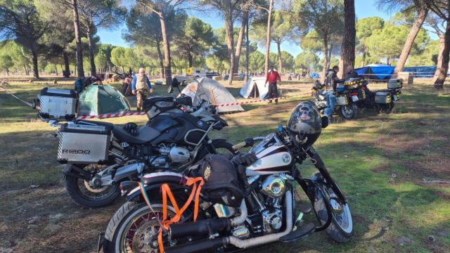 Imagen de la zona de acampada de Motauros de este jueves