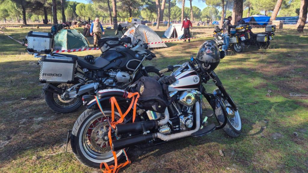 Imagen de la zona de acampada de Motauros de este jueves