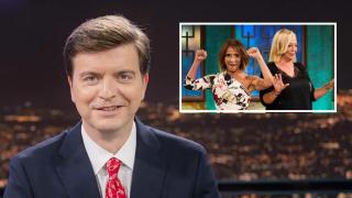 Marc Giro junto a Belén Esteban y María Patiño en un fotomontaje de BLUPER.