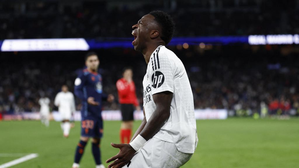 Vinicius deja salir su rabia durante el Real Madrid - Celta de Copa del Rey