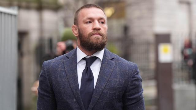 Conor McGregor, en el Tribunal Supremo de Dublín durante su juicio por violación