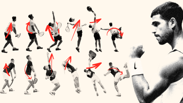 La evolución del servicio de Carlos Alcaraz