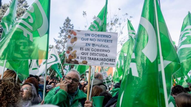 Concentración frente a la Dirección General de Muface en Madrid.